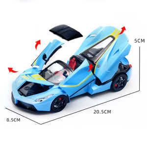 Modèle de voiture de sport en métal moulé sous pression 1:24 Laferrarii Aperta Roadster avec lumière, son, action de recul, portes ouvrables - Product Image 3