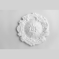 Médaillon de plafond en PU de style français léger et luxueux JM7015, roseau de plafond décoratif