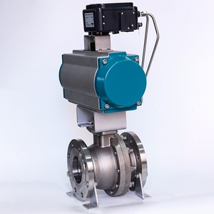 DN100不锈钢球阀配有气动执行器和定位器法兰安全阀批发 - Product Image 2