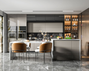Muebles de Cocina Modulares Modernos Personalizados BALOM, Estante para Repostería, Gabinetes Inferiores, Gabinetes de Cocina de Madera Sólida, Muebles para el Hogar Personalizados - Product Image 1
