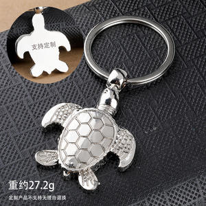 Promotion Porte-clés mousqueton en métal 3D étanche, personnalisé avec logo, motif tortue de mer vintage de style dessin animé, souvenirs amusants - Product Image 3