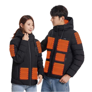 Veste chauffante décontractée longue et ample pour homme avec logo personnalisé, imperméable, alimentée par batterie USB, performance électrique, parka technique intelligente pour l'hiver - Product Image 3