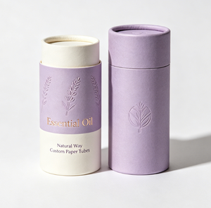 Tube en papier kraft personnalisé pour crème pour les yeux, bougie, huile essentielle, parfum, emballage durable en carton cylindrique - Product Image 1