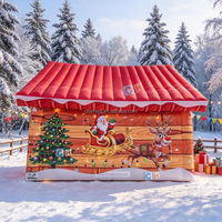 Tente de Noël gonflable extérieure en forme de bonhomme de neige pour événements de Noël