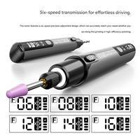 Kit de stylo-outil rotatif sans fil, mini-meuleuse électrique à affichage numérique avec lumière LED pour gravure, polissage et perçage DIY