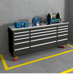 SPCC Multi-Function Workbench <b>Tool</b> Truck Repair Cart 15 Drawers 300kg Load Capacity Keyed Lock 1830x500*9800mm Model LGJD-1830 - Product Image 4