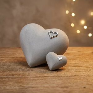 White Heart Shaped Memorial Urn Keepsake <b>Casket</b> <b>Ashes</b> Holder Tabletop Decoration Commemoration - Indian Home Crafts - Product Image 3