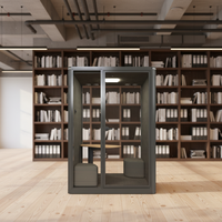 Cabina de Grabación Insonorizada de Aluminio Multifuncional y Duradera UNIBOOTH para Oficina, Diseño Moderno, Materiales Reciclables y Móviles
