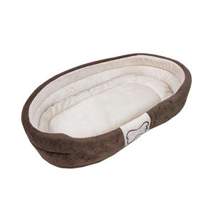 Ovale Vorm Kat <span class=keywords><strong>Bed</strong></span> Hot Sale Fabriek Opruiming 3 Maten Huisdier <span class=keywords><strong>Bed</strong></span> No-Slip Bodem Super Zachte Stof Voor Kleine Honden - Product Image 3