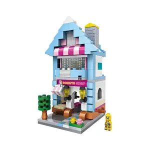 Hoye Crafts Children's Mini Building Blocks Popular Toys Model Set Funny Street View Blocks