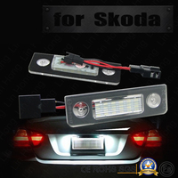 Nouvelle lampe de plaque d'immatriculation LED 12V super lumineuse Canbus sans avertissement pour Skoda Octavia MK2 Facelift 2009-2012 OEM 1Z0943021