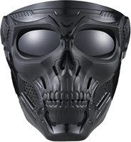 Crâne Masque Protection Complète Moto Racing Lunettes Coupe-Vent Anti Impact Tactique Plein Visage Bouclier De Protection