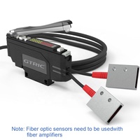 Sensor Serat Optik Datar GTRIC untuk Deteksi Kehadiran, Lebar Area 50mm, Tipe Sinar Tembus, Sakelar Optik Fotoelektrik Matriks