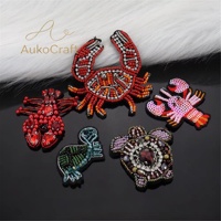 Appliques 3D personnalisées faites à la main avec paillettes, animaux marins, étoiles de mer, coquillages, tortues marines, dauphins, perles, strass, broderies en PVC