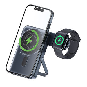 Nieuwe Innovatieve Product Magnetische 3 In 1 Draadloze Power Bank 10000Mah Ultra Dunne Power Bank Magnetisch Met Standaard - Product Image 5