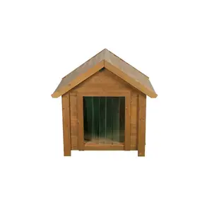 Rumah anjing kustom kualitas terjamin luar ruangan kecil modern Cina rumah anjing kayu fir