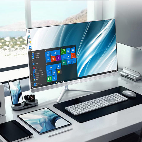 H19 All in One Pc Touchscreen Computer Monoblock I9 Pc Desktop All in One 23.8 Inch Curved Screen I3 I7 I5 Diy Gaming Computer