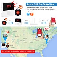 Système d'appel Wi-Fi Daytech Tuya, montres-pagers, bracelet SOS, alarme d'urgence, alarme personnelle pour personnes âgées, pour les maisons de retraite