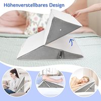 Coussin de lit compensé réglable de 9 à 12 pouces en mousse à mémoire de forme pliable pour le soutien des jambes et du dos