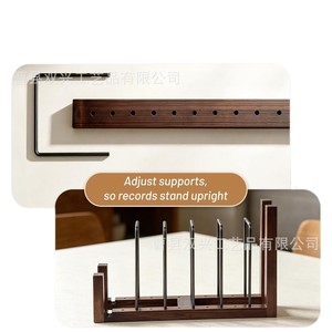 Wooden Vinyl <b>Record</b> Rack Front Display Slot Storage <b>Stand</b> For Albums CD Rack - Product Image 5