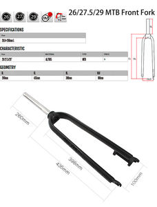 Meroca-<span class=keywords><strong>Fourche</strong></span> <span class=keywords><strong>rigide</strong></span> ultralégère M6 <span class=keywords><strong>26</strong></span>/27. <span class=keywords><strong>Fourche</strong></span> avant vtt de 5/29 <span class=keywords><strong>pouces</strong></span> pour VTT Pure Disc Brake - Product Image 4