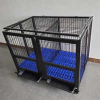 Cage pour chien XXL de haute qualité et confortable, personnalisée, à double porte, en fer, pour chien de grande taille, pour l'extérieur