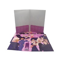 Carpeta de Presentación de Papel para Portafolio de Artista, con Logotipo Personalizado Elegante y Colorido, Impresión UV, para Promoción Empresarial, con Bolsillos y Galerías