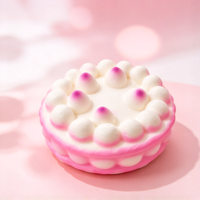 Jouet anti-stress en PU à rebond lent, imitation tarte framboise moelleuse, en forme de pain grillé, pour enfants