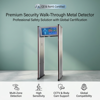 Portique de sécurité KMS Walkthrough avec détecteur de métaux, scanner corporel multi-zones haute sensibilité pour hôtels et centres commerciaux