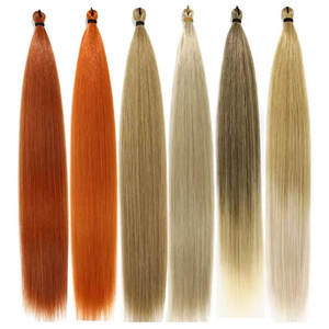 Rebecca <span class=keywords><strong>Ariel</strong></span> Tresses droites au crochet Paquet de cheveux de poney Tressage synthétique Extensions de cheveux au crochet doux brun ombre - Product Image 5