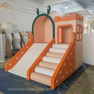 Aire de jeux intérieure moderne pour enfants, équipement de jeu sensoriel avec grand toboggan pour crèche - Product Image 2