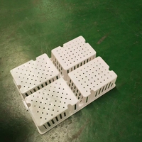 Nouvelle cage de transport pour poussins d'un jour, 4 sections, non pliable, en PP robuste, pour 80-100 poussins