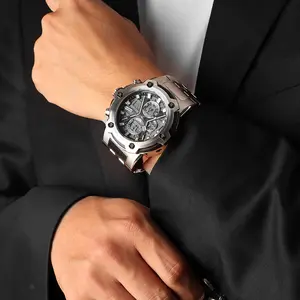 信頼性の高い日本のムーブメント腕時計のカスタマイズルミナスウォッチクロノグラフメンズウォッチクォーツ時計