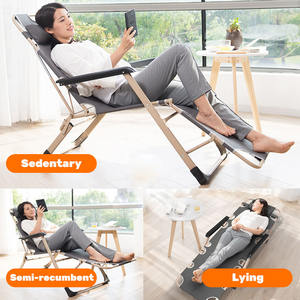 <span class=keywords><strong>Chaise</strong></span> <span class=keywords><strong>Longue</strong></span> Inclinable Zéro Gravité Pliante d'Extérieur au Design Moderne avec Coussin Moelleux pour <span class=keywords><strong>Bain</strong></span> de <span class=keywords><strong>Soleil</strong></span> en Métal pour Cour - Product Image 3