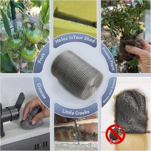 Stainless Steel <b>Wire</b> <b>Mesh</b> Roll 6 In X 50 Ft For Rodent Control Plant Protection Metal <b>Mesh</b> Fabric Hole Fill - Product Image 5