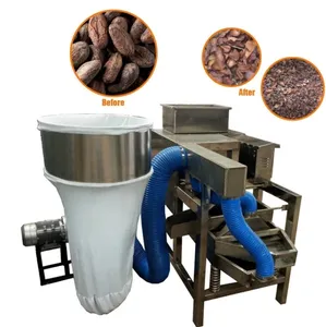 OEM Electric Cocoa Bean Peeler Peeling Equipment Stainless Steel Nut Skin Removing Sorting Machine