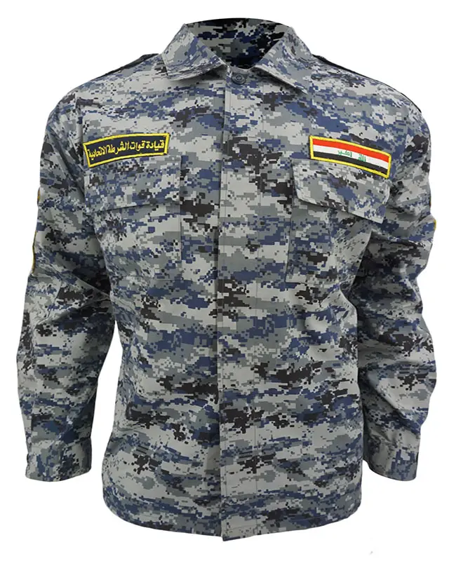 IRAQ Blue Digital Camouflage Ribstop Combat BDU Uniform of Middle East Area