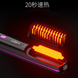 Mini <span class=keywords><strong>cepillo</strong></span> eléctrico inalámbrico recargable Usb de iones negativos portátil, peine alisador de pelo, sustituto de <span class=keywords><strong>Tymo</strong></span> - Product Image 4