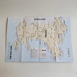 Papel de guia de turistas impresso personalizado mapa dobrado