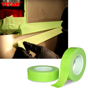 Ruban adhésif décoratif en papier crépon blanc et vert résistant aux UV, style Costa Rica, pour masquage de couleur et application automobile - Product Image 2