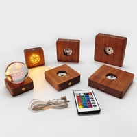 Lampe de table LED simple à lumière d'ambiance en bois de Sapele, rechargeable, blanc chaud, télécommande, pour bureau et chambre, vente en gros, commande en gros