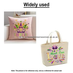 แฟชั่น Coquette หน้ากากไขมันใหม่ oresday leans Fleur de Lis รีดบนซักได้ DTF สติกเกอร์โอนพร้อมที่จะกดสำหรับเสื้อยืด - Product Image 6