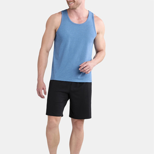 เสื้อกล้ามผู้ชายโลโก้แบบกำหนดเอง คอกลม ไร้แขน ระบายอากาศได้ดี ซับเหงื่อ เหมาะสำหรับออกกำลังกายและฝึกซ้อม - Product Image 3