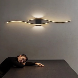 Semplici linee a led curve <span class=keywords><strong>da</strong></span> soggiorno con sfondo luci <span class=keywords><strong>da</strong></span> <span class=keywords><strong>parete</strong></span> versatile accogliente <span class=keywords><strong>camera</strong></span> <span class=keywords><strong>da</strong></span> <span class=keywords><strong>letto</strong></span> lampade <span class=keywords><strong>da</strong></span> <span class=keywords><strong>parete</strong></span> a LED - Product Image 1