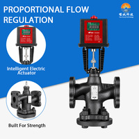 Vanne de régulation électrique OEM IP54 à calibrage automatique de coup de frein d'urgence, contrôle de pipeline, équilibrage de débit, vitesse de fonctionnement 3,2 S/mm