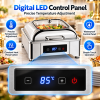 Réchaud de buffet de luxe en acier inoxydable, chauffe-plat portable coloré avec poignée pour hot pot