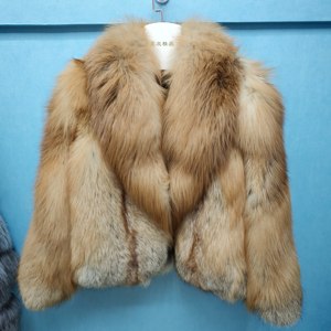 Giacca Invernale Calda da Donna in Vera Pelliccia di Volpe, Colore Naturale, Stile Personalizzato, Cappotto di Moda in Vera Pelliccia di Volpe - Product Image 5