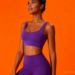 Thiết Kế Mới Tùy Chỉnh Độ Ẩm Wicking Yoga Mặc Phù Hợp Với Cao Eo Tái Chế 4 Mảnh Yoga Đặt Tác Động Cao Phòng Tập Thể Dục Tập Thể Dục Bộ Phụ Nữ - Product Image 3