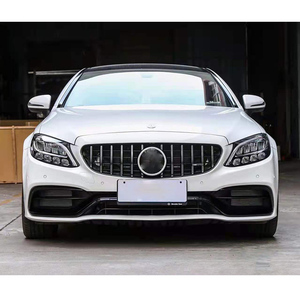 1 kit carrosserie inclus, grille de pare-choc avant et arrière, pour <span class=keywords><strong>Mercedes</strong></span> Benz, classe C W205 vers <span class=keywords><strong>C63S</strong></span> <span class=keywords><strong>AMG</strong></span> 2020 — 2022 - Product Image 4