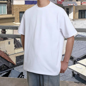 50GSM Heavyweight Cotton Casual Jersey Men's Regular Fit O-Neck Short Sleeve Blank Premium White <b>T</b>-<b>Shirt</b> 2026 - Product Image 3